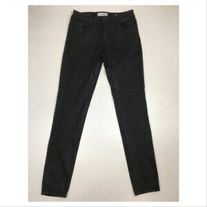 DL1961 Black EMMA Power Legging Coated Skinny Jeans 5 Pocket Logo Hardware